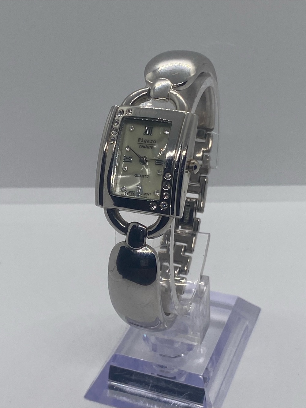 Figaro Couture Silver Tone Women's Bracelet Watch